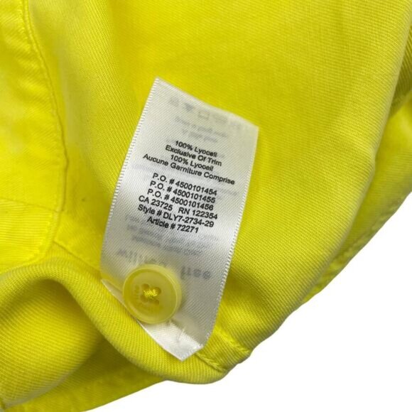 WILFRED FREE Aritzia Pasha Open Back Crop Tank Top Sz Large Royal Yellow - Picture 4 of 5